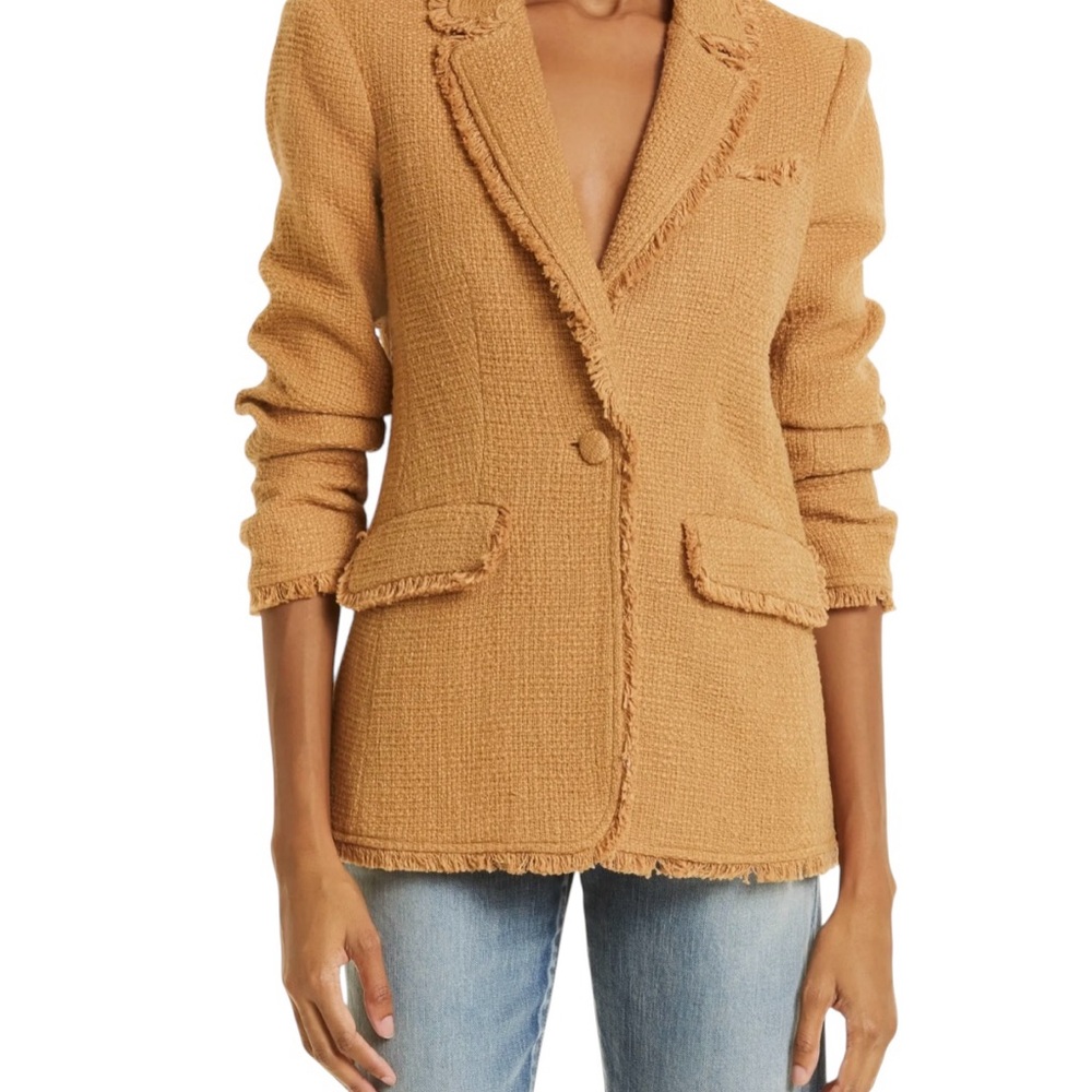 Cinq à Sept Khloe Boucle Blazer in Sahara Size 10